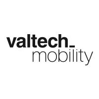 schriftzug in Schwarz auf weiß der Firma valtech Mobility